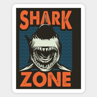 Beware Shark Zones Magnet